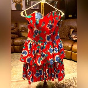 Strapless, Elegant, floral dress